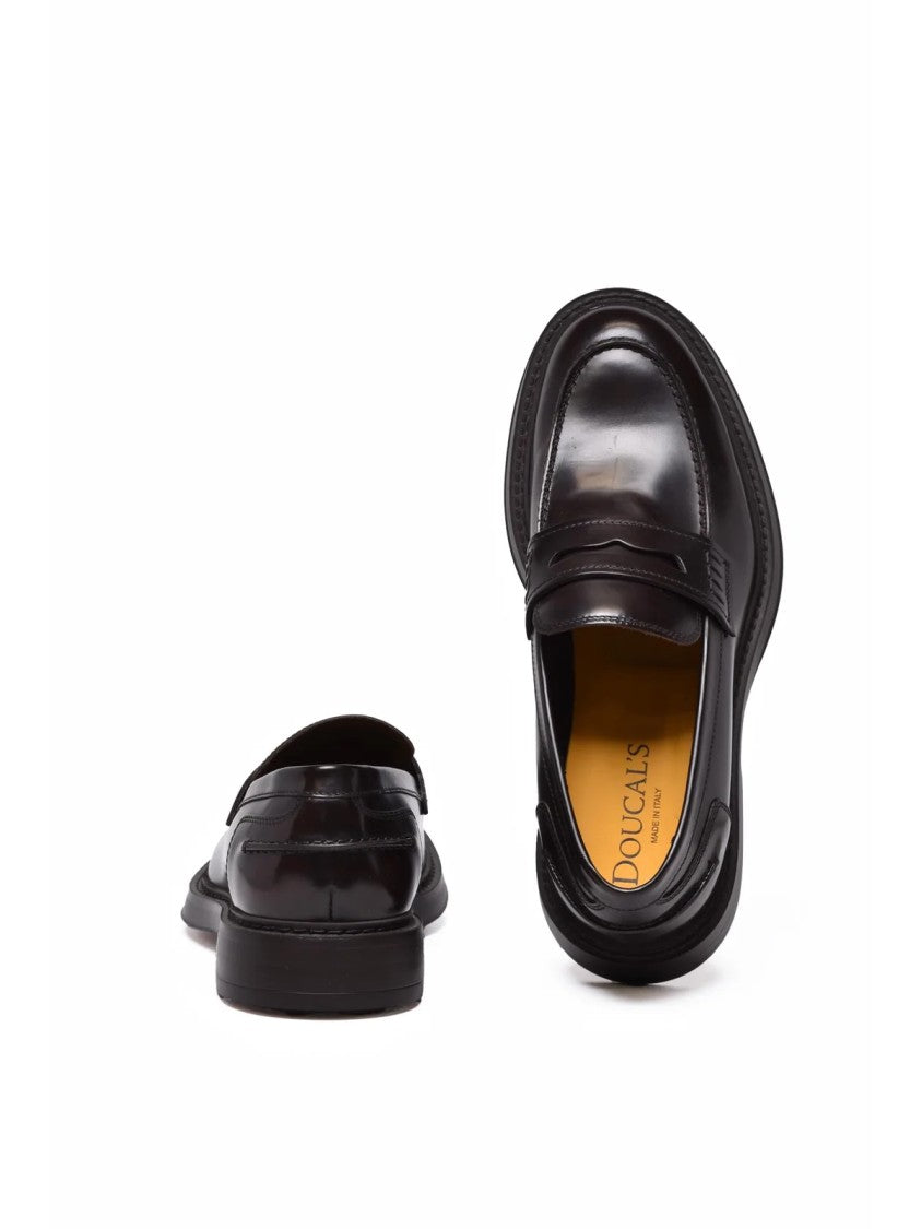 Doucal's Brown Leather Loafers
