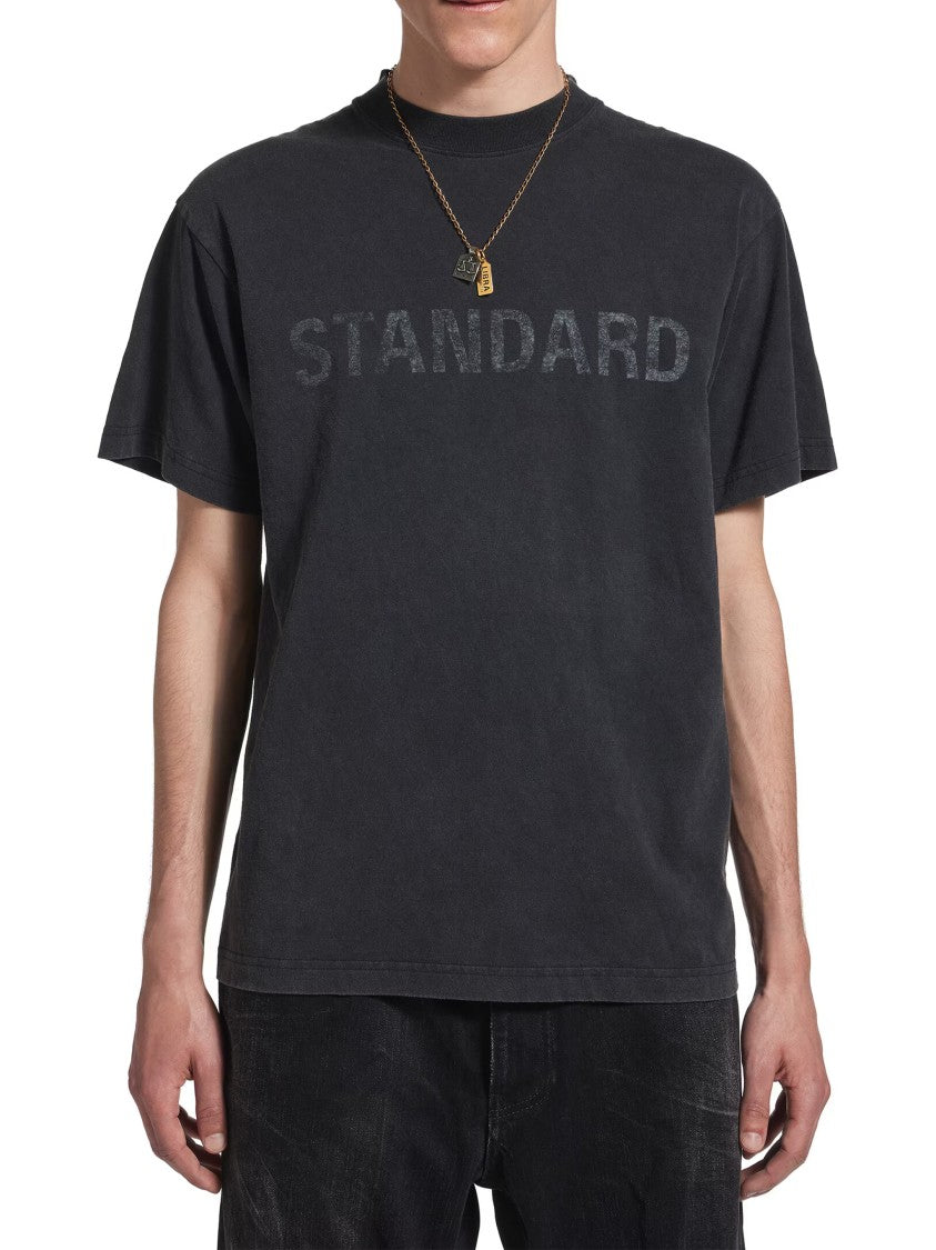 Balenciaga Washed Black Standard Distressed Cotton T-Shirt