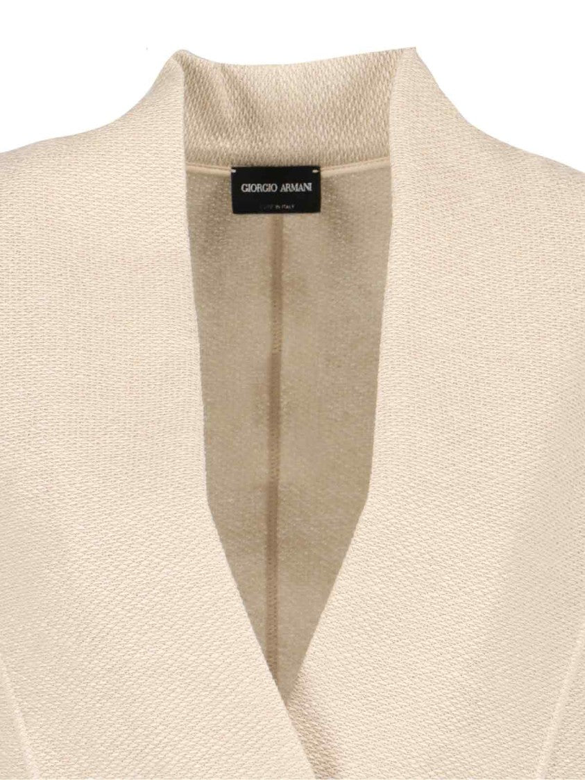 Giorgio Armani Single-Breasted Blazer – Cream