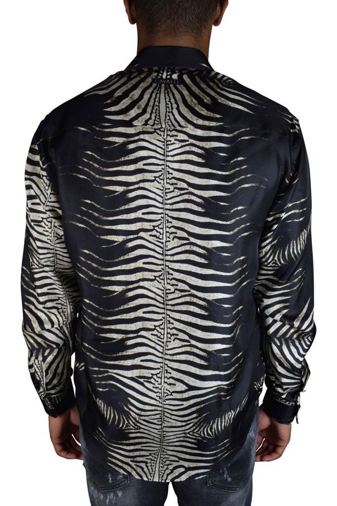 Roberto Cavalli Zebra Print Silk Shirt