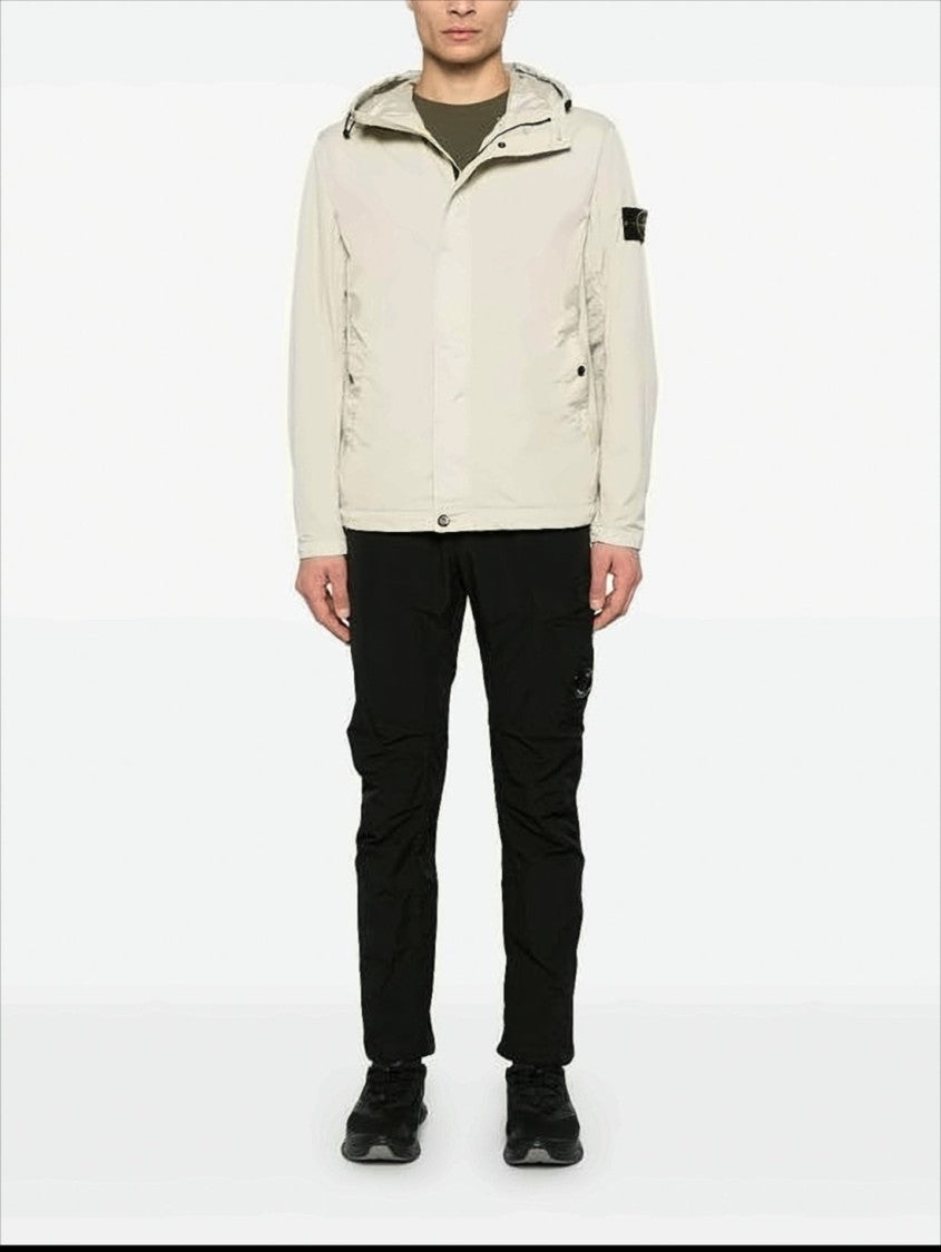 Stone Island Minimalistic Nylon Jacket With Adjustable Hood