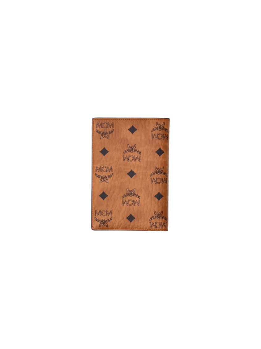 Mcm Brown Ottomar Visetos Monogram Passport Holder