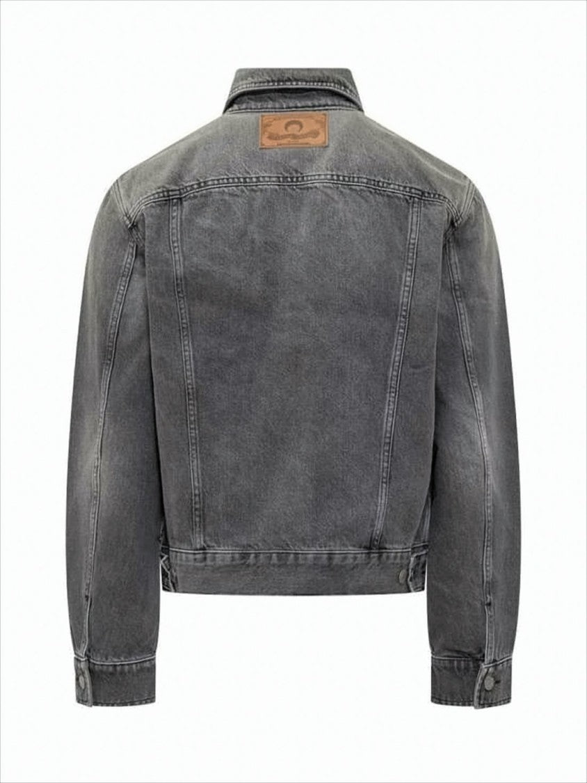 Marine Serre Washed Black Denim Jacket