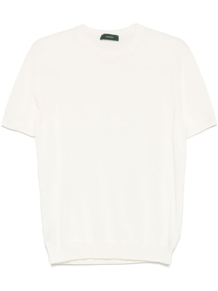 Zanone Classic White T-Shirt With Round Neckline