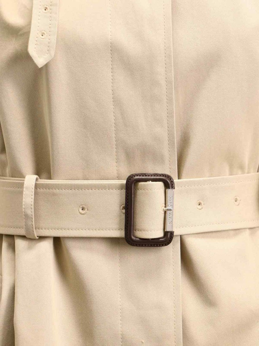 Alexander Mcqueen Beige Cotton Trench Coat