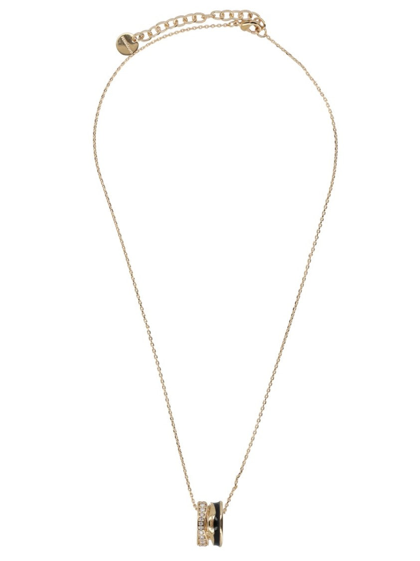 Ferragamo Intertwined Rings Brass Enamel Necklace