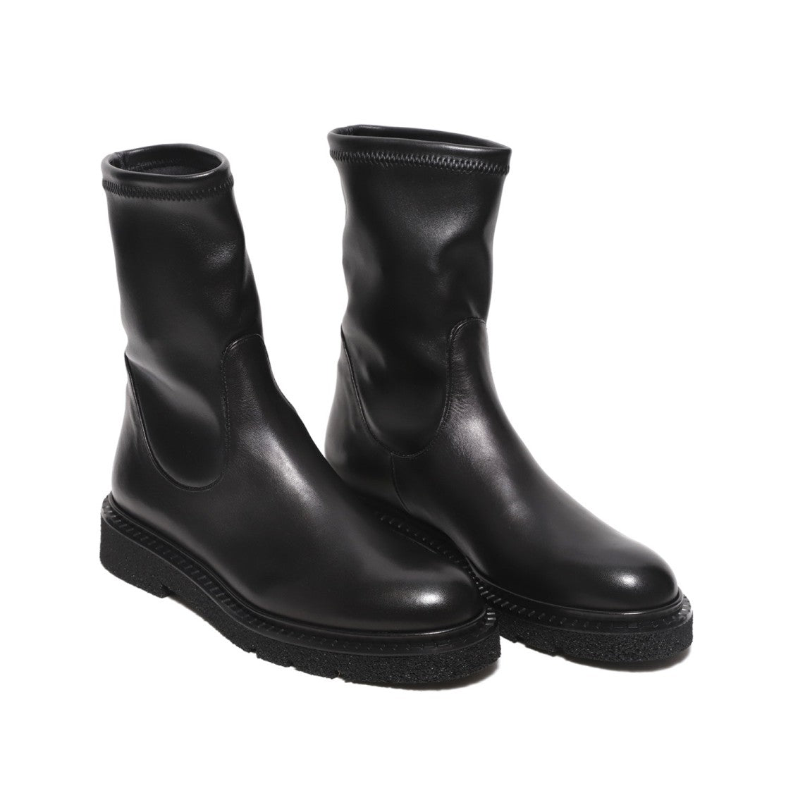 Guglielmo Rotta Ankle Boot In Stretch Black Nappa Leather