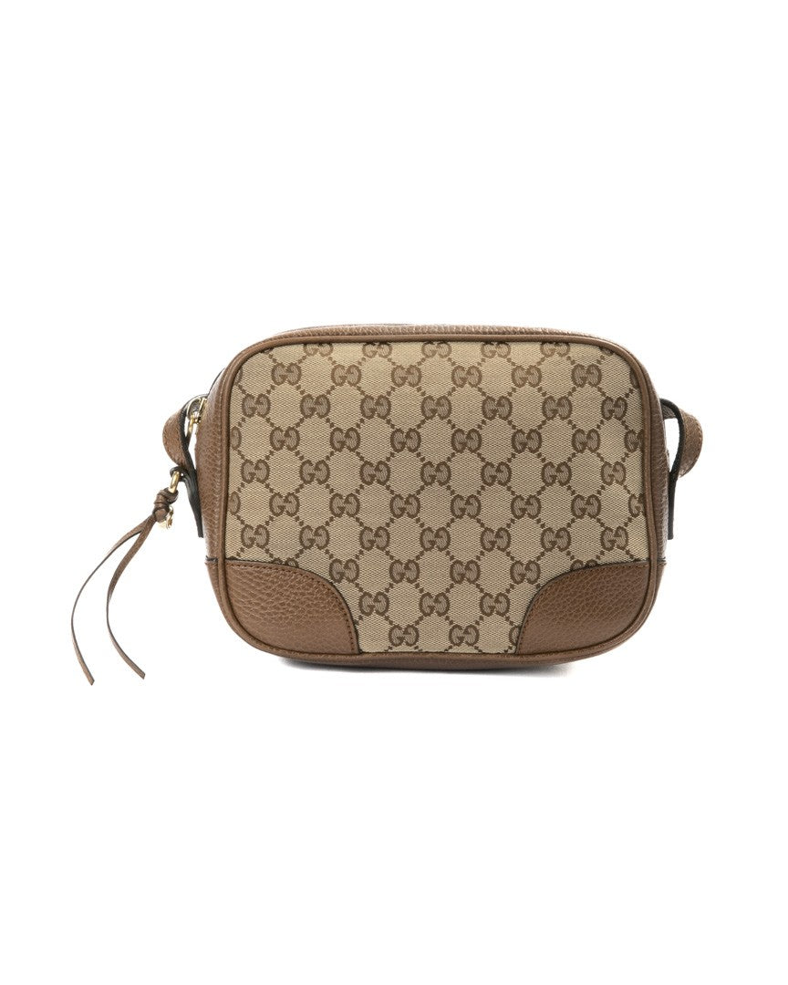 Gucci Marrone Bree Medium Gg Supreme Canvas Camera Bag