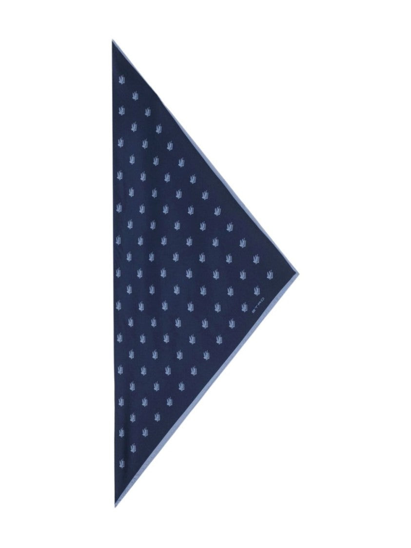 Etro Triangular Silk Scarf With Paisley Prints