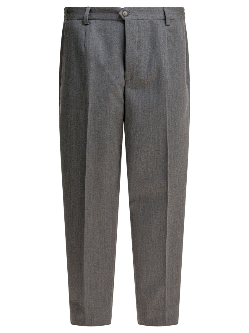 Briglia Tailored Grey Trousers In Fine Virgin Wool