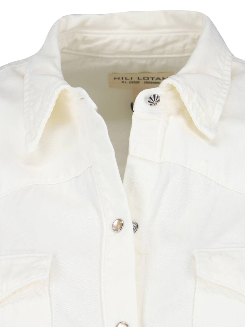 Nili Lotan Crisp White Shirt With Structured Collar