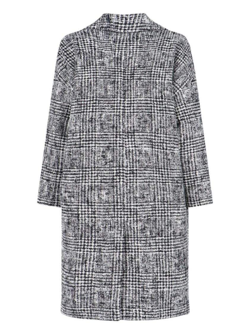 Kiton Minimalist Black Tailored Coat With Classic Collar