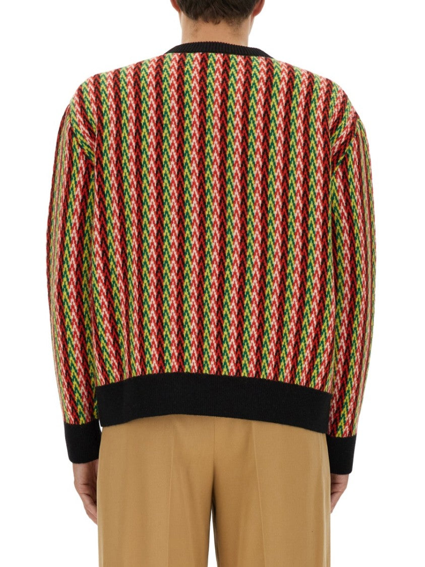 Lanvin Zigzag Pattern Merino Wool Sweater