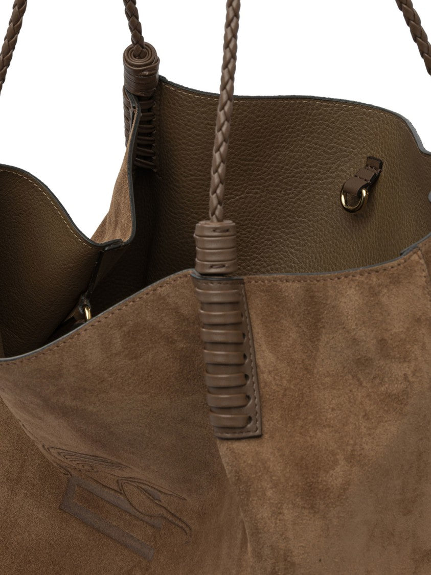 Etro Rich Brown Suede Shoulder Bag