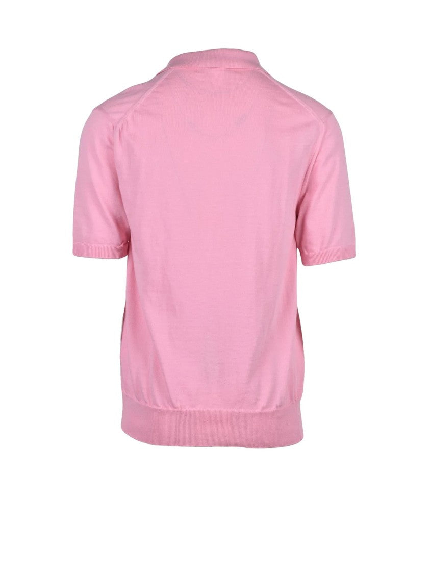 Comme Des Garçons Knit Polo - Pink