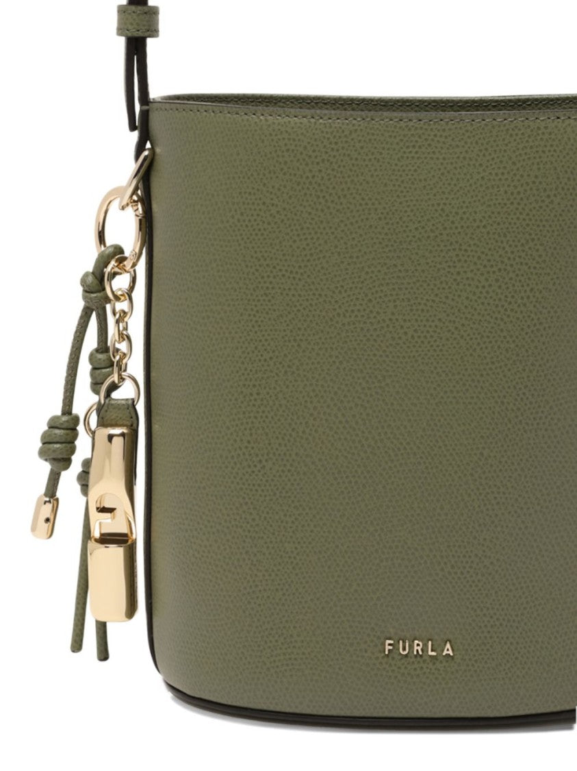 Furla Structured Leather Shoulder Bag