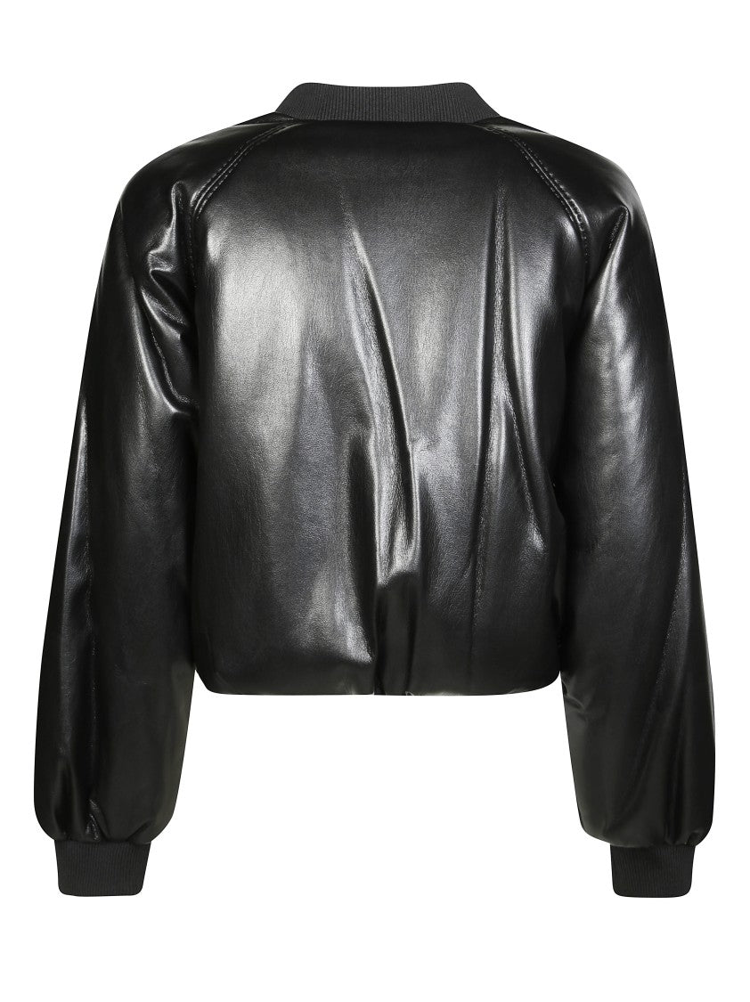 Pinko Brodo Faux Leather Bomber Jacket