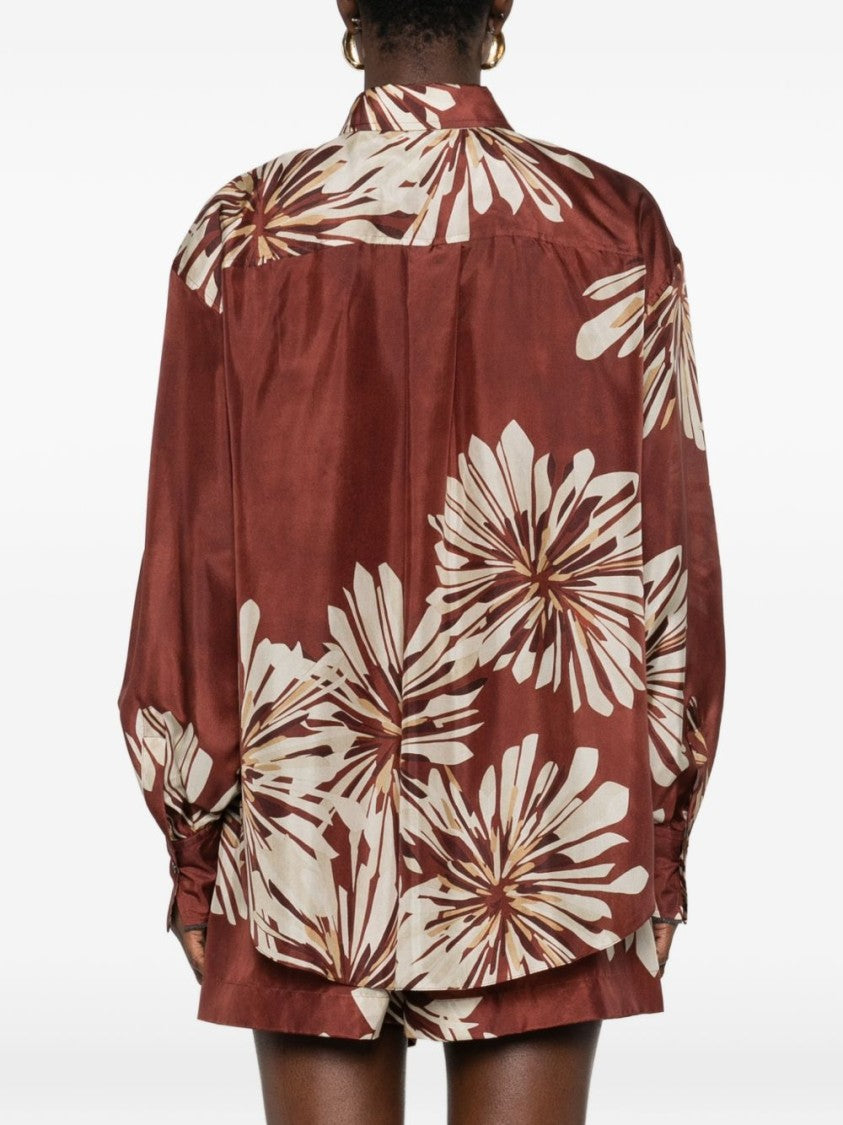 Brunello Cucinelli Relaxed Fit Floral Print Shirt