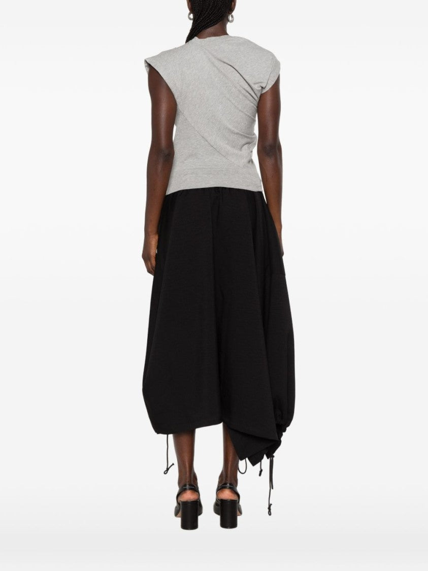 Vivienne Westwood Heather Grey Draped Cap Sleeve Top