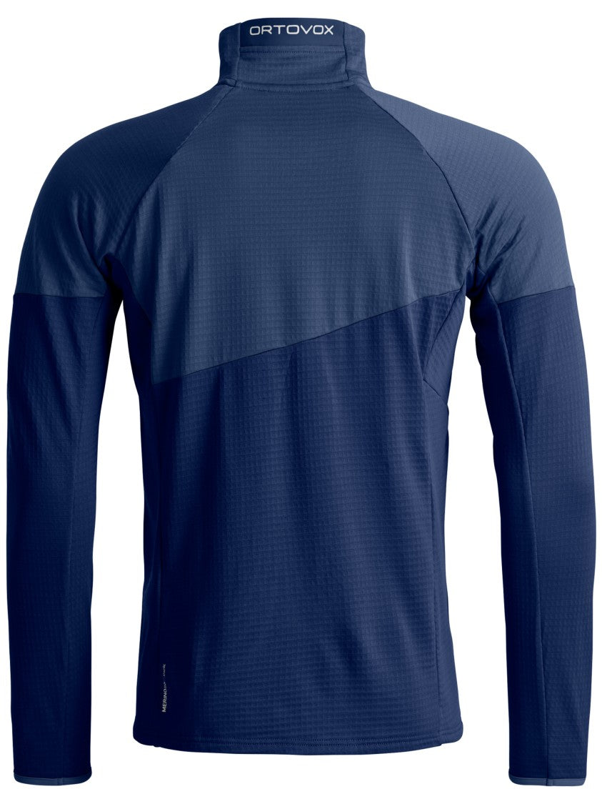 Ortovox Dark Blue Fleece Light Grid Active Jacket