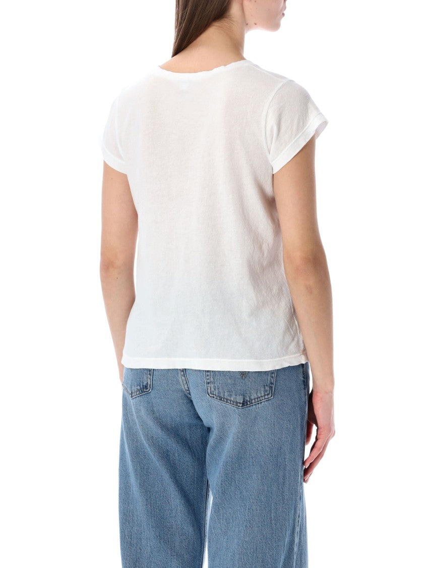 James Perse Cotton Deep V-Neck Tee