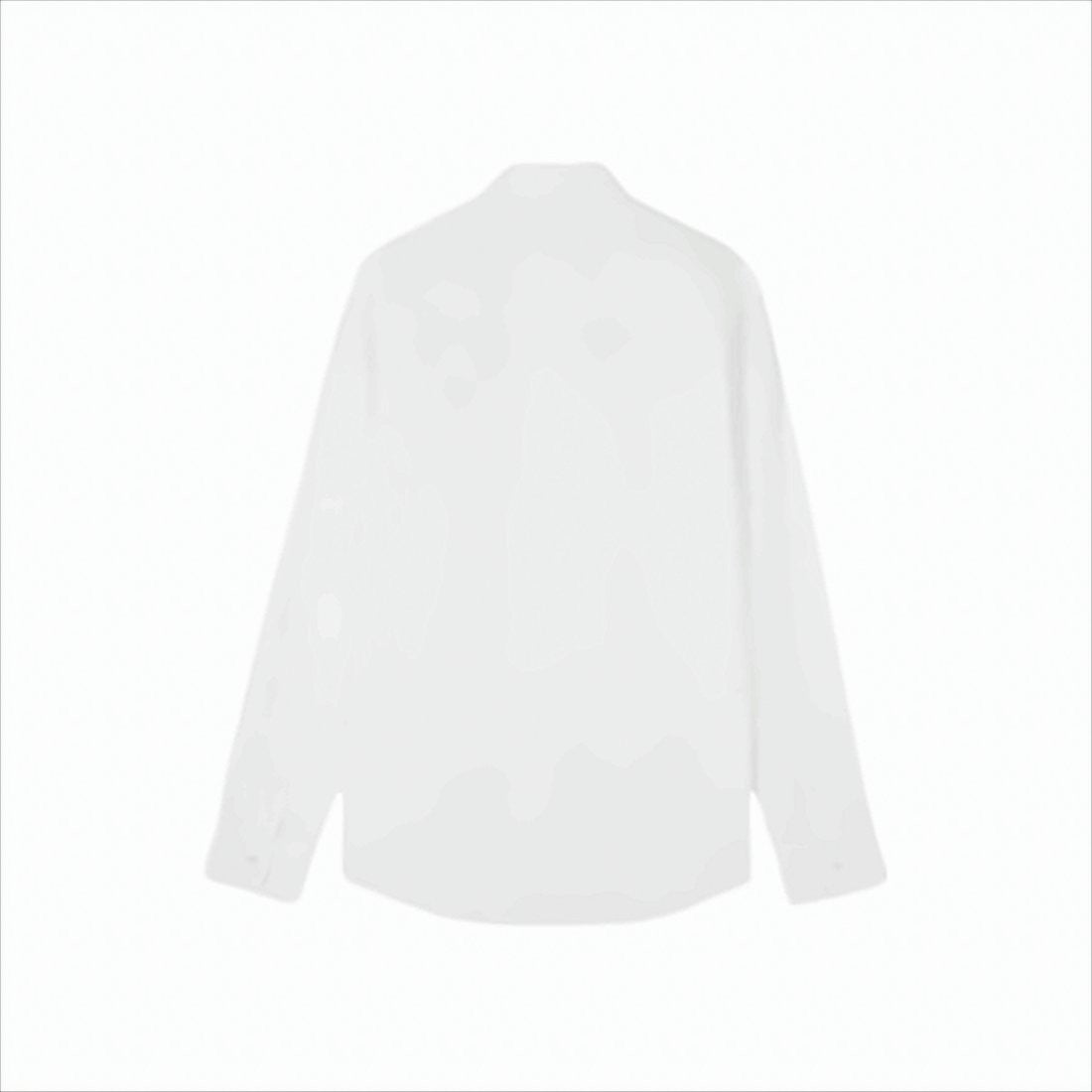 Maison Kitsuné Classic White Long-Sleeved Shirt With Embroidered Logo
