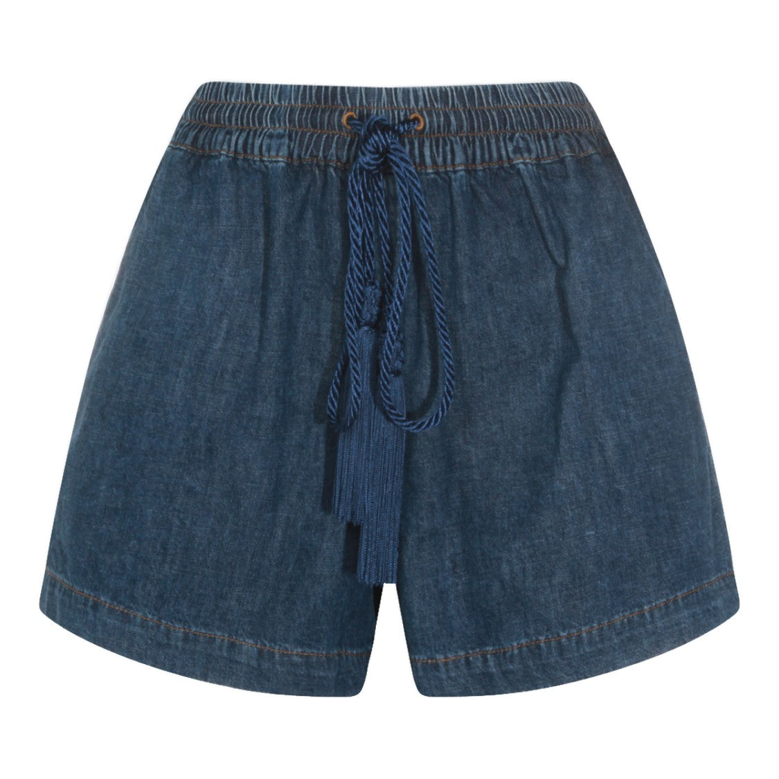Valentino Relaxed-Fit Denim Shorts With Drawstring