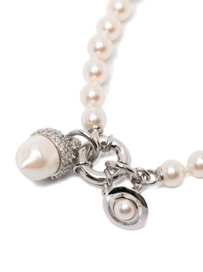 Vivienne Westwood Silver-Tone White White Orb Charm Bracelet