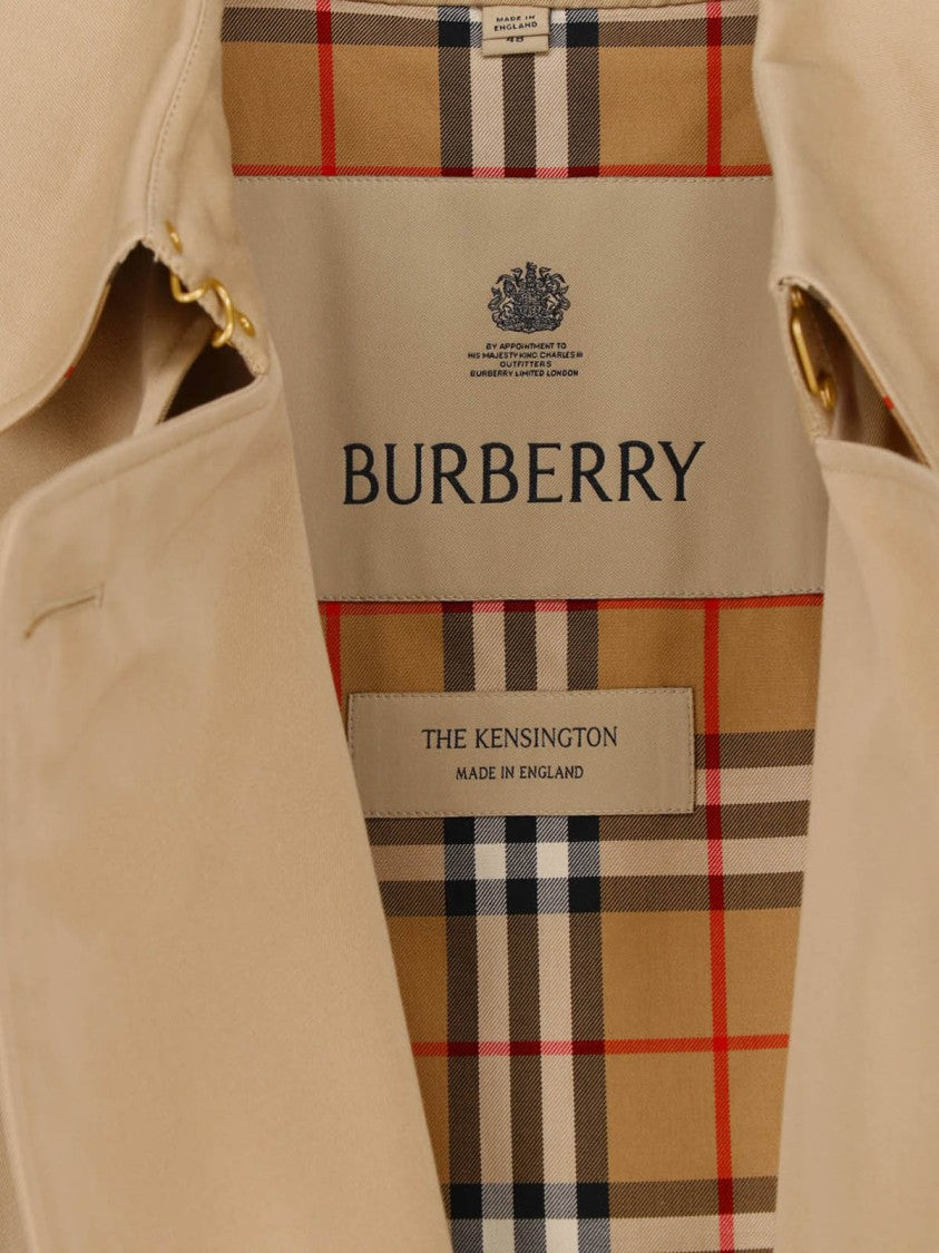 Burberry Beige The Kensington Cotton Gabardine Trench Coat