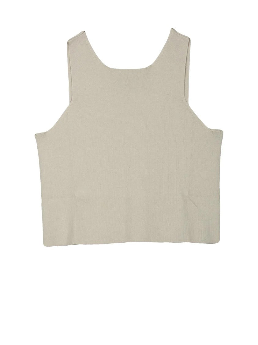 Alpha Studio Cropped Knit Top With Asymmetrical Neckline And Soft Finish
