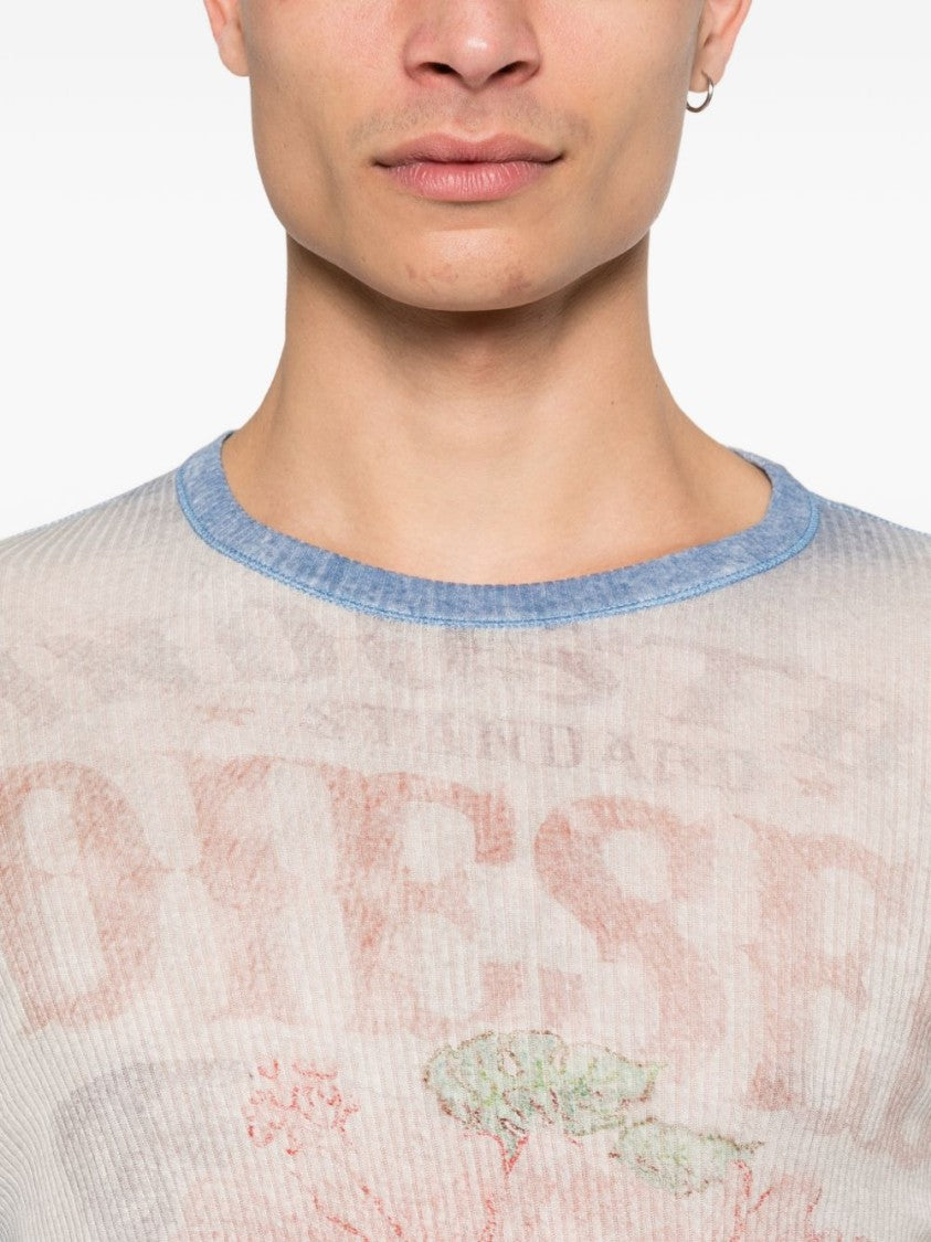 Diesel Semi-Sheer Long-Sleeve Top