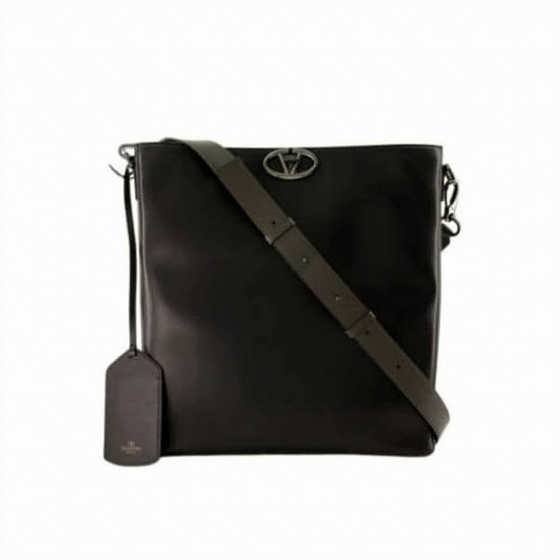 Valentino Garavani Structured Lambskin Leather Crossbody Bag With Adjustable Strap