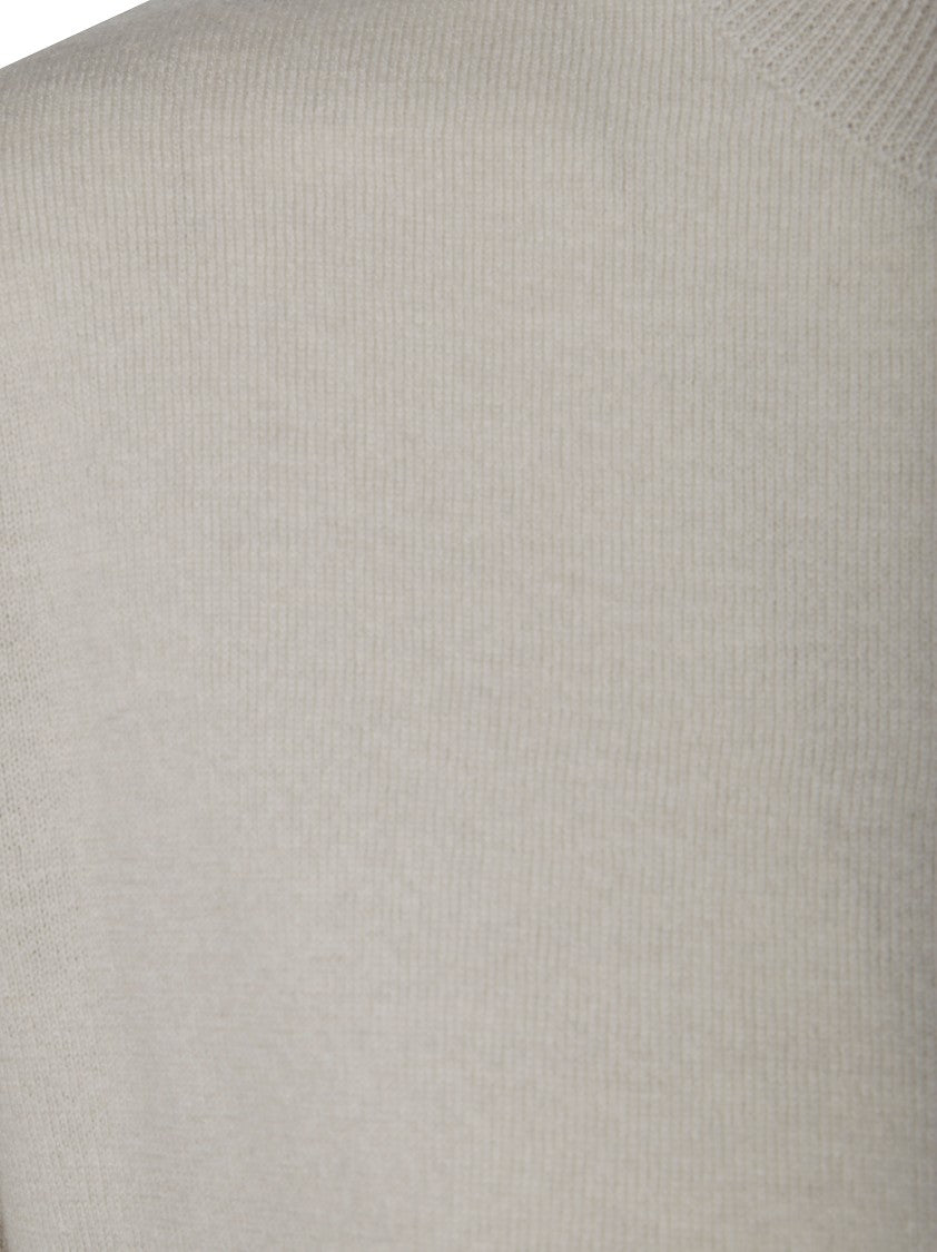 Max Mara Classic Crew Neck Sweater With Ribbed Detailing