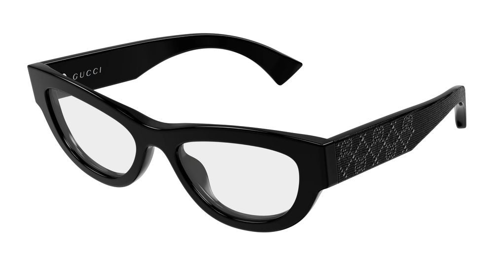 Gucci Black Bold Oversized Cat-Eye Eyeglasses