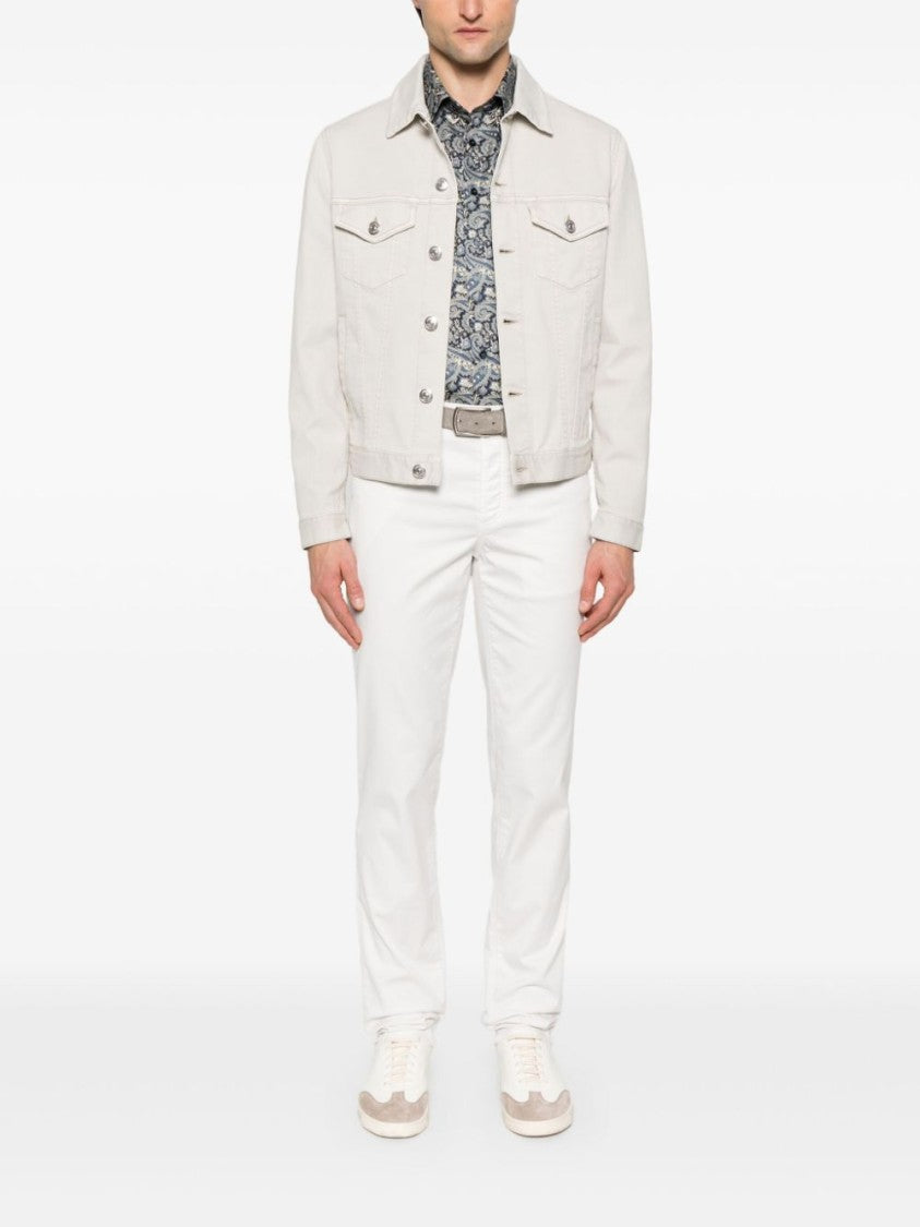 Etro Grey Paisley Pattern Button-Down Shirt