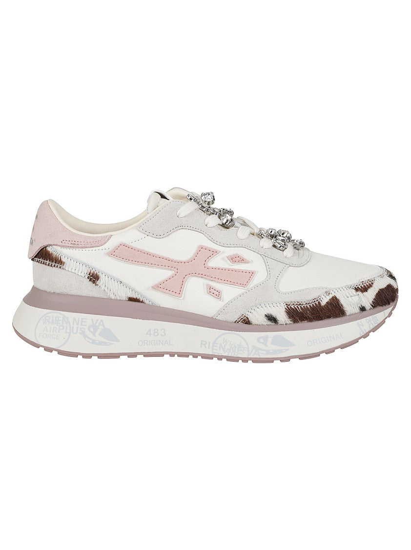 Premiata Lauryn Animal Print Calf Leather Sneakers
