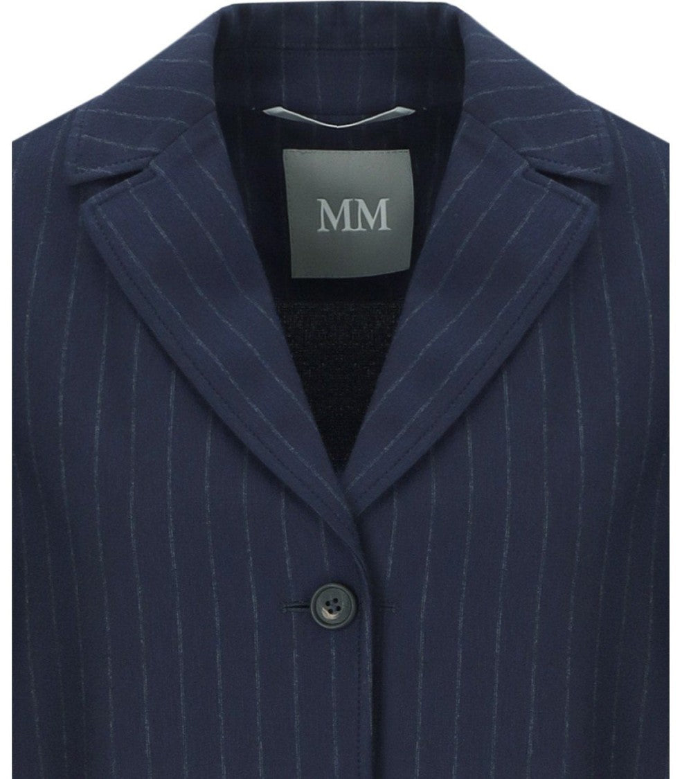 Max Mara Todi Navy Blue Single-Breasted Blazer
