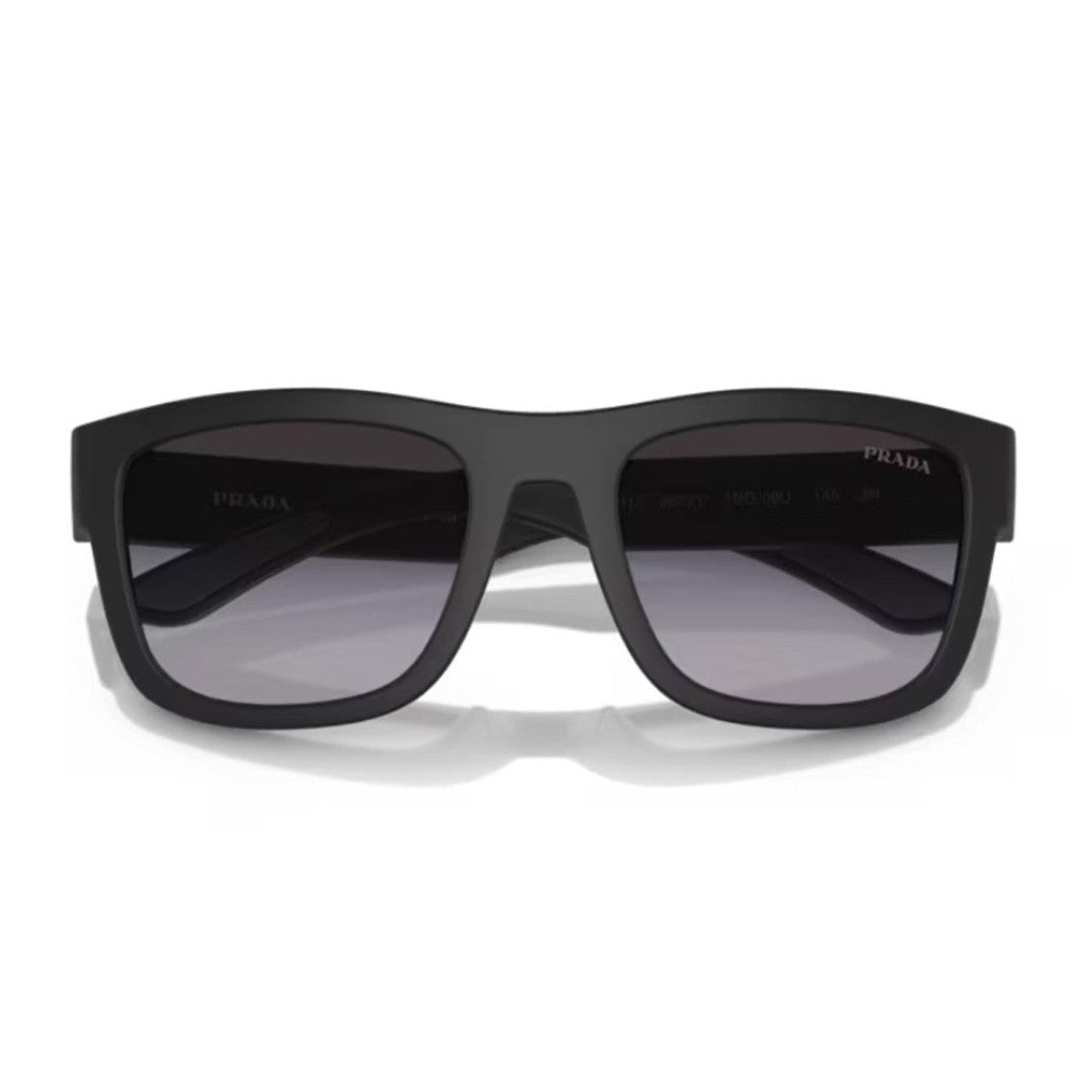 Prada Linea Rossa Nero Opaco Ps 01Zs Nylon Rectangular Sunglasses