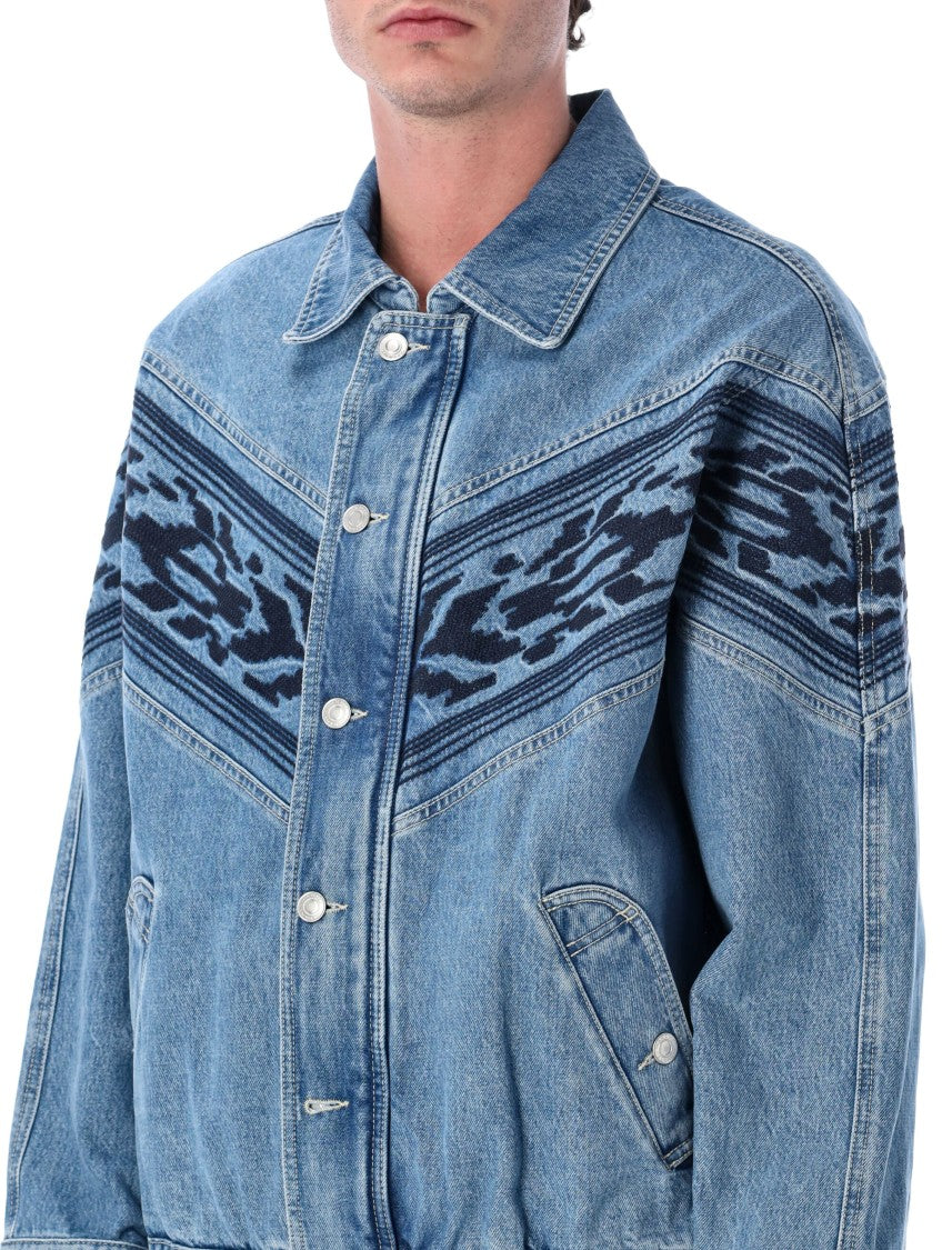 Isabel Marant Marant Julian Embroidered Denim Jacket