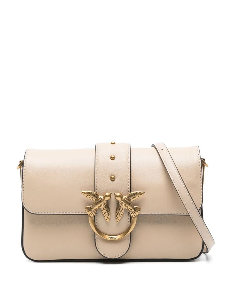 Pinko Mini Shoulder Bag With Gold-Tone Bird Buckle
