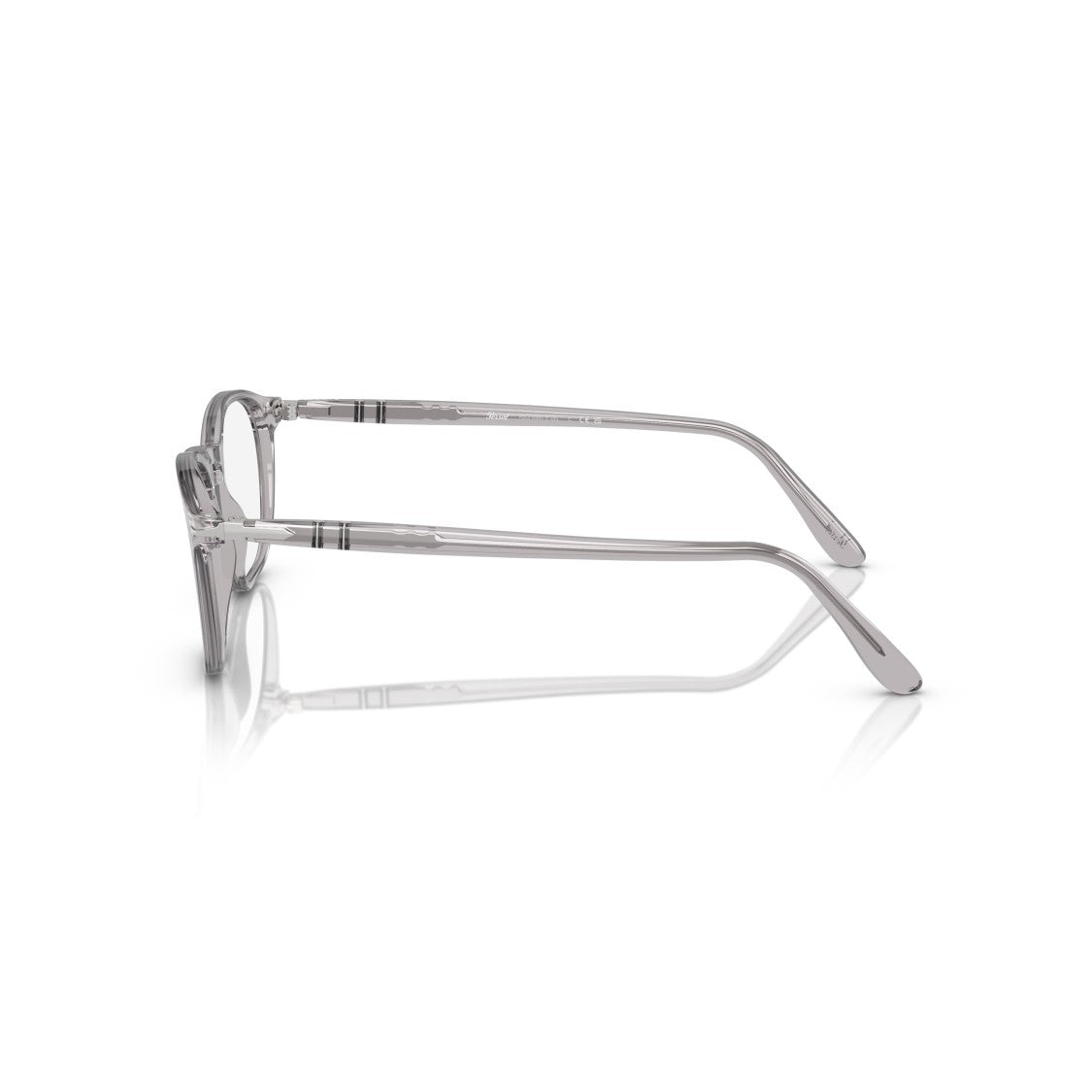Persol 0Po3007v Translucent Grey Acetate Eyeglasses With Keyhole Bridge