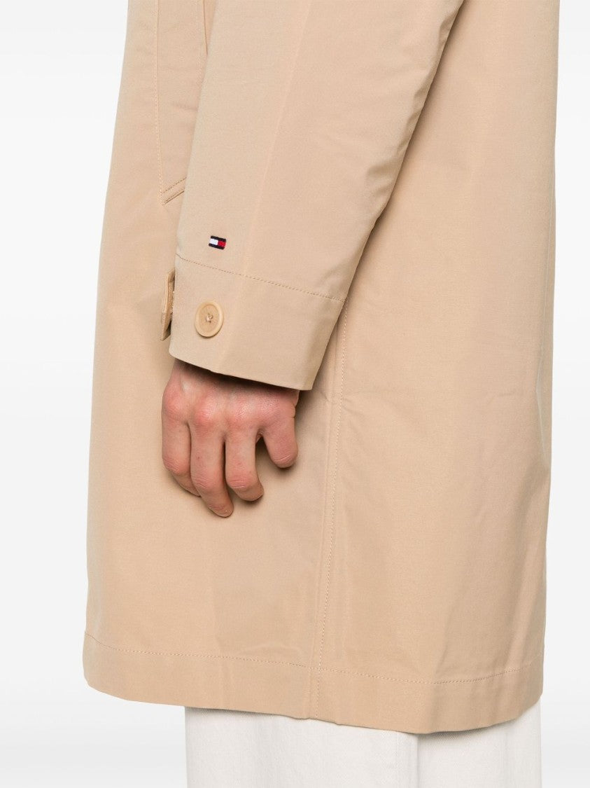 Tommy Hilfiger Sand Beige Long Raincoat