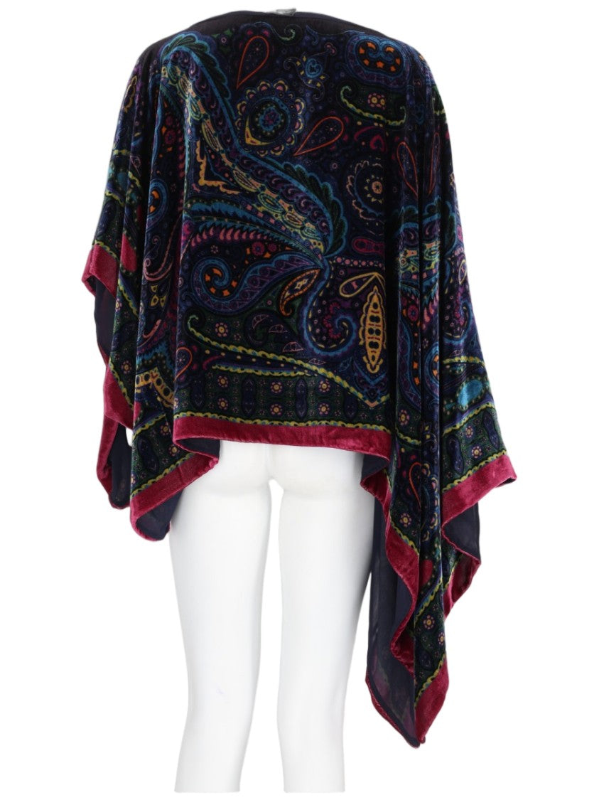 Etro Asymmetrical Hemline Multicolored Paisley Top