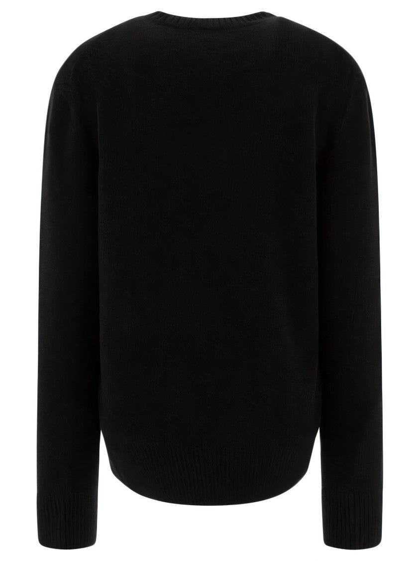 Burberry Cashmere Sweater With Bold Horse Graphic And Crew Neck