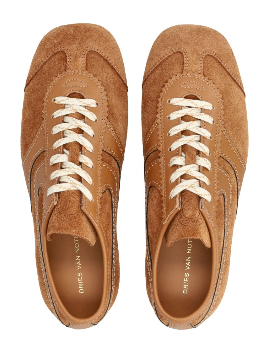 Dries Van Noten Vintage-Inspired Suede Sneakers