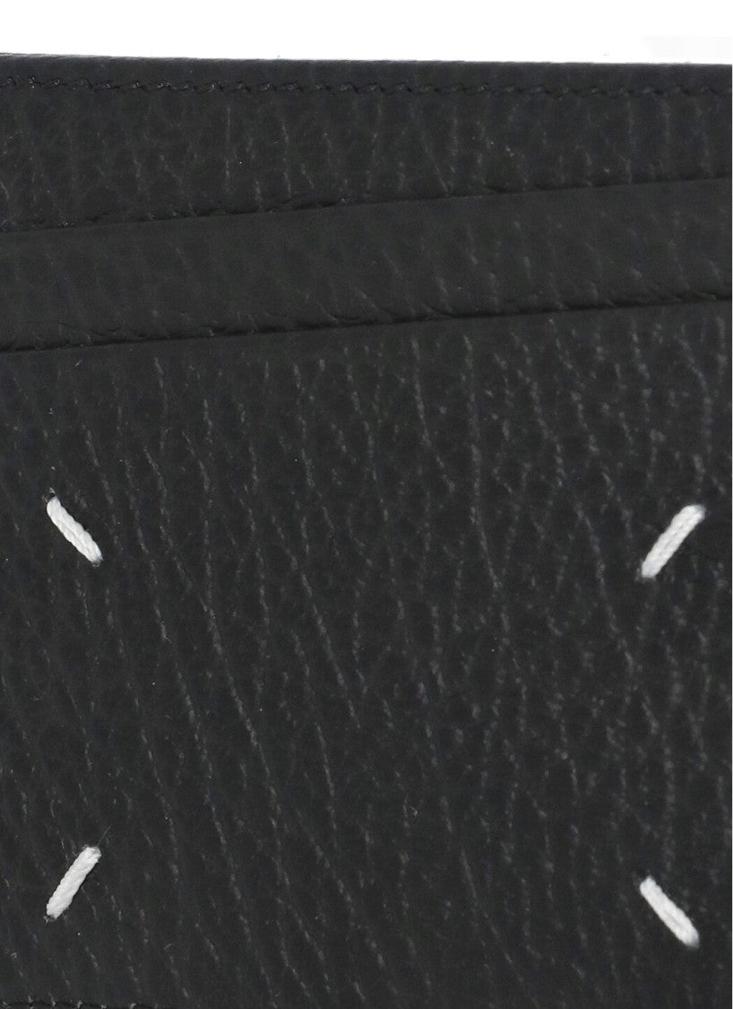 Maison Margiela Black Embossed Leather Card Holder