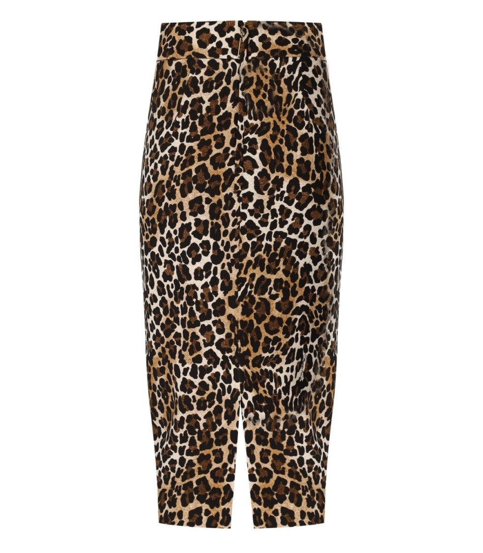 Elisabetta Franchi Animal-Print Midi Skirt