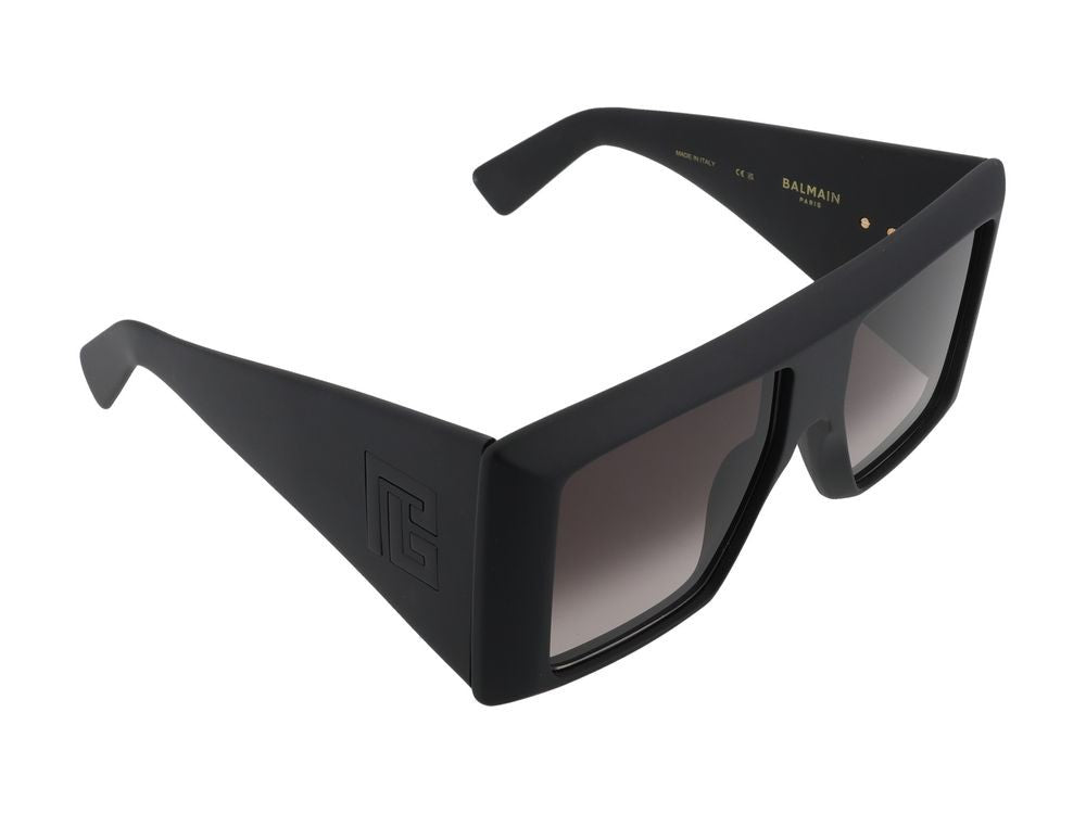 Balmain Black B-Stage Acetate Square Sunglasses