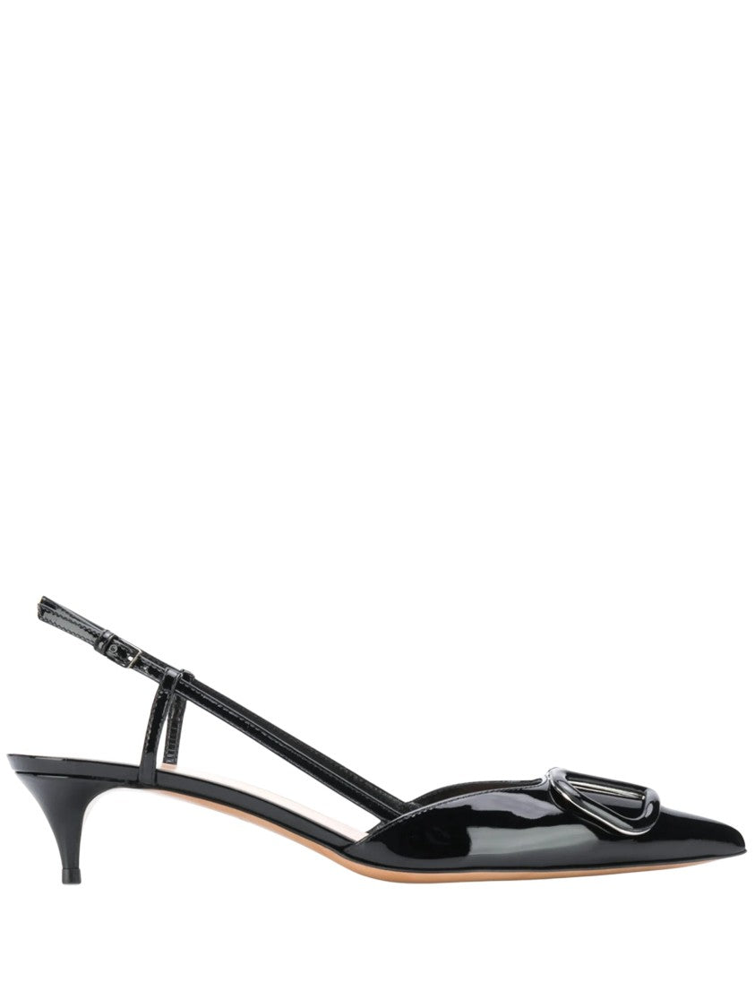 Valentino Sling Back Pointed-Toe Buckled Pumps