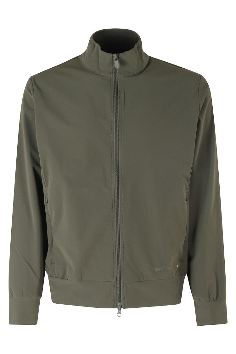 Save The Duck Green Tulio High Collar Zipped Nylon Jacket
